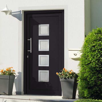 vidaXL Voordeur 108x208 cm antraciet, Doe-het-zelf en Verbouw, Verzenden, Nieuw