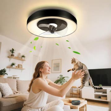 Plafondventilator met verlichting - Plafondlamp met ventilat, Verzenden, Zo goed als nieuw