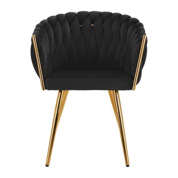 Luxe stoel met velvet – Absolute eyecatcher voor elke kamer, Verzenden, Nieuw, Zwart, Eén