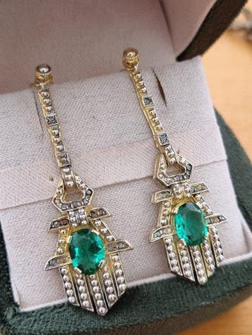 Zonder minimumprijs - Oorbellen - 9 kt. Zilver, Geel goud, Sieraden, Tassen en Uiterlijk, Nieuw