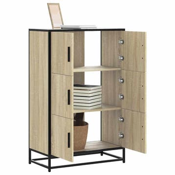 vidaXL buffetkast 68x35x106,5 cm bewerkt hout en metaal, Verzenden, Nieuw, Overige houtsoorten