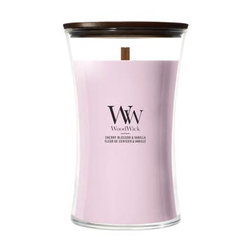 WoodWick Cherry Blossom & Vanilla Large Candle - 611gr, Ophalen of Verzenden, Nieuw, Overige typen