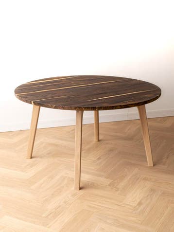 Ronde tafel met eikenhouten poten | 140cm | NIEUW | Vavivo, Eikenhout, Rond, Nieuw, Ophalen of Verzenden