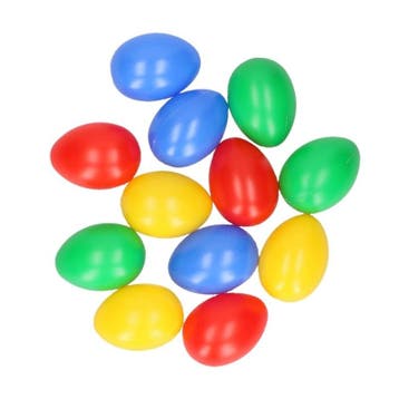 12x stuks Gekleurde plastic eieren 4 ,5 cm - Paasdecoratie, Ophalen of Verzenden, Nieuw