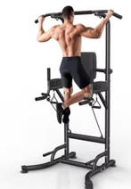 Power Tower Dip Station en Pull Up Bar – Thuisfitness, Verzenden, Nieuw