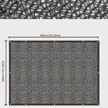 Zonnebranddoek Zwart 6x3m - UV-Bescherming en Schaduwdoek me, Verzenden, Nieuw
