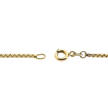 Gouden Venetiaanse schakelketting, Sieraden, Tassen en Uiterlijk, Kettingen, Ophalen of Verzenden, Gebruikt, Goud, Goud