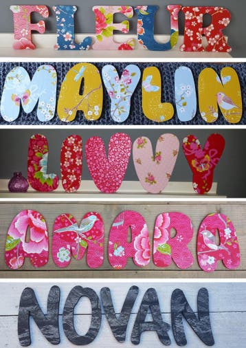 Houten Letters of Figuren op Maat voor Kinderkamer, Verzenden, Nieuw, Ophangbaar, Wanddecoratie