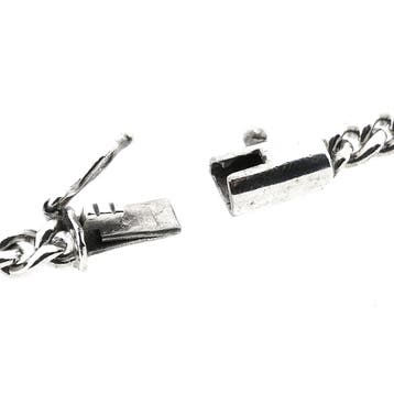 Zilveren gourmetschakel ketting | 50 cm, Sieraden, Tassen en Uiterlijk, Kettingen, Ophalen of Verzenden, Gebruikt, Zilver, Zilver