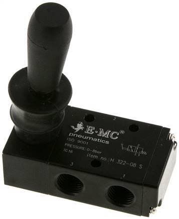 3/2 G1/4 Handbediend Hefboom Ventiel 0-8bar/0-112psi E.MC, Verzenden, Nieuw