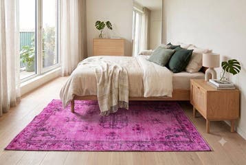 Roze vintage - Vloerkleed - 210 cm - 110 cm - met, Nieuw