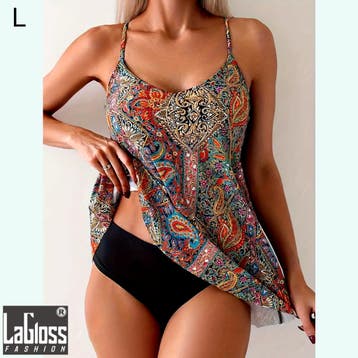 Tankini Paisley Bikini - Maat L, Kleding | Dames, LaGloss, Verzenden, Nieuw, Rood