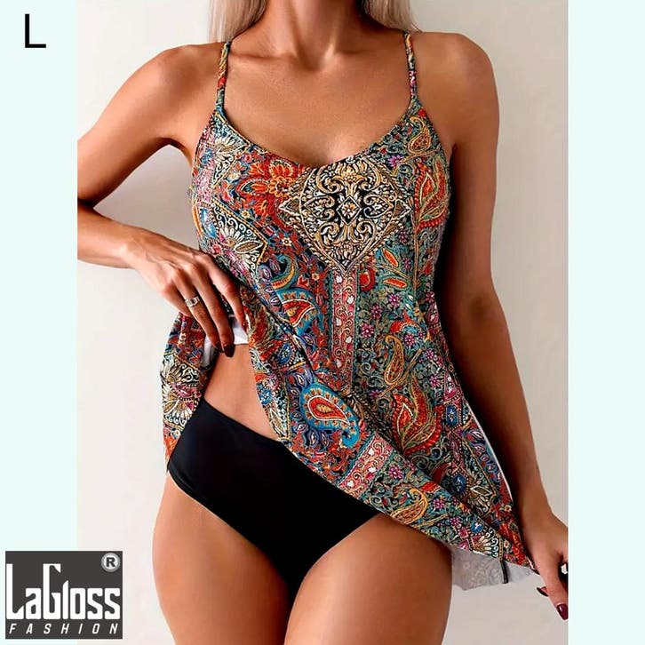 Tankini Paisley Bikini - Maat L, Kleding | Dames, Badmode en Zwemkleding, Rood, Nieuw, Verzenden