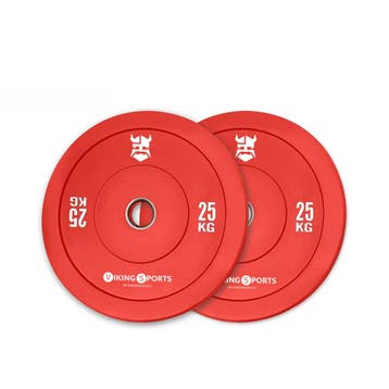 Bumper Plate 25kg Rubber | Premium | OP=OP, Ophalen of Verzenden, Nieuw, Armen, Halterschijven