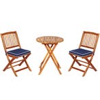 LIVSK 3-delige Patio Bistro Set - Duurzaam Acaciahout - Inkl, Verzenden, Nieuw