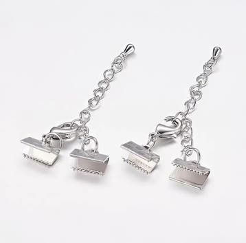 1 x Veterklem met karabijnsluiting en schakelketting 10 x..., Ophalen of Verzenden, Nieuw, Kraal
