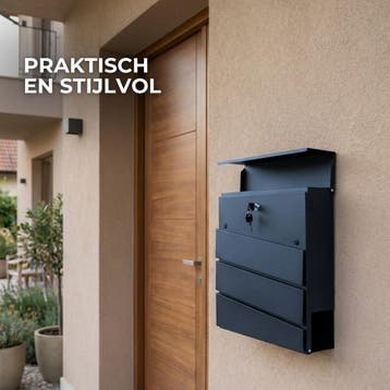 ParcelXL Brievenbus - Wandbrievenbus Design - Antraciet, Verzenden, Nieuw, Rvs
