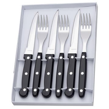 RÖR Solingen Steakmes – Gekarteld – Vorken – RVS –, Ophalen of Verzenden, Nieuw, Rvs of Chroom, Bestekset