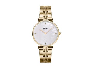 Cluse Triomphe - Horloge - Staal - Wit Parels - Goudkleur, Verzenden, Zo goed als nieuw