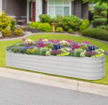XL Rechthoekige Bloempot Tuin 240x60x43cm Aluminium Staal, Verzenden, Nieuw