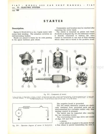 1955 FIAT 600 SEDAN WERKPLAATSHANDBOEK ENGELS