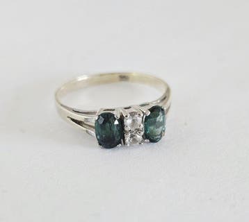 Zonder minimumprijs - Ring - 8 karaat Witgoud -, Sieraden, Tassen en Uiterlijk, Ringen, Nieuw