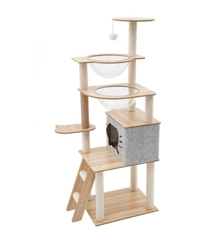 Nieuw Houten Kattenmeubel – Katten Krabmeubel 130cm Hout, Dieren en Toebehoren, Krabmeubelen, Krabpaal, Nieuw, Verzenden