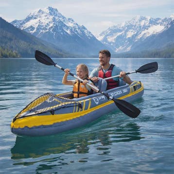 Opblaasbare Kajak voor 2 Personen - Robuust PVC, 350cm met A, Watersport en Boten, Verzenden, Nieuw