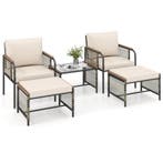 LIVSK Buitenmeubelset - PE-rotan Stoelen - 2 Voetenbankjes -, Vacatures
