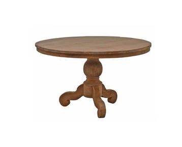 Ronde TEAK eettafel Dingklik met bolpoot-160 cm, Huis en Inrichting, Tafels | Eettafels, Ophalen of Verzenden, Nieuw