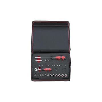 Steeksleutelset 1/4 31-delig in nylon etui FORMAT, Verzenden, Nieuw