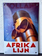 Emaille bord - Emaille reclamebord Holland Afrika Lijn -, Antiek en Kunst