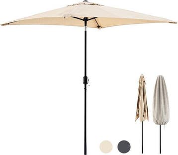 2dekans | Tristar Stokparasol - Vierkant - 200x200cm -, Tuin en Terras, Partytenten, Ophalen of Verzenden, Zo goed als nieuw