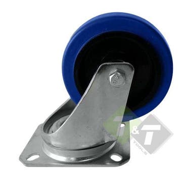 Flightcase Zwenkwiel - Blue Wheel - 100mm Diameter - Belastb, Ophalen of Verzenden, Nieuw