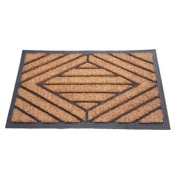 Deurmat rubber/kokos 40x70 cm - Ruit, Verzenden, Nieuw