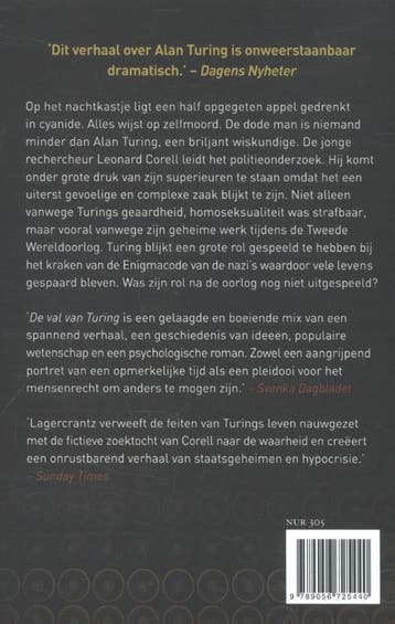 De val van Turing 9789056725440 David Lagercrantz, Verzenden, Zo goed als nieuw, David Lagercrantz