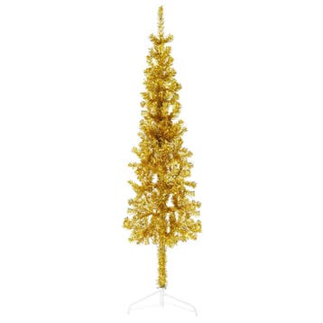 vidaXL Kunstkerstboom half met standaard smal 120 cm, Diversen, Kerst, Verzenden, Nieuw