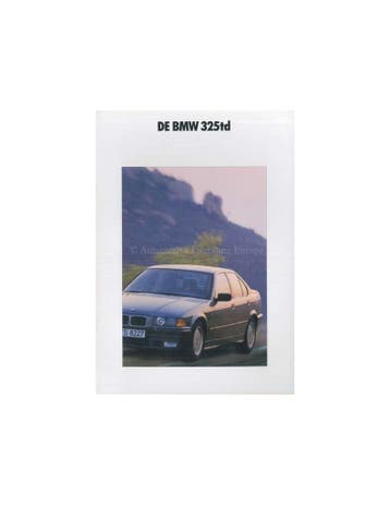 1991 BMW 3 SERIE DIESEL BROCHURE NEDERLANDS, Boeken, Nieuw, BMW, Author