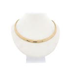 Gouden omega schakelcollier (Ketting), Sieraden, Tassen en Uiterlijk, Kettingen, Ophalen of Verzenden, Gebruikt, Overige kleuren