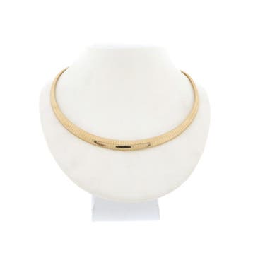 Gouden omega schakelcollier (Ketting), Ophalen of Verzenden, Gebruikt, Goud, Goud
