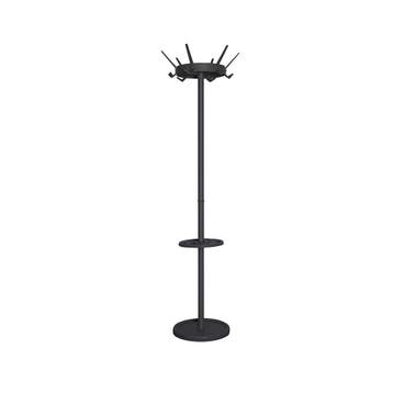 Basic Crown staande kapstok met parapluhouder - zwart, Verzenden, Nieuw