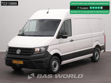 Volkswagen Crafter 140pk L3H3 Airco Camera Scherm L2H2 Airco, Stof, Gebruikt, Euro 6, Volkswagen
