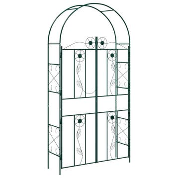 vidaXL Tuin Boog Groen 115 x 37 x 226 cm Staal, Tuin en Terras, Verzenden, Nieuw