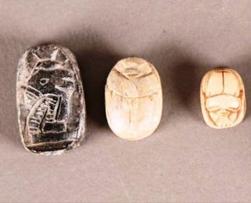 Set van 3 replicas van Oud-Egyptische steatiet - Scarabee, Verzamelen