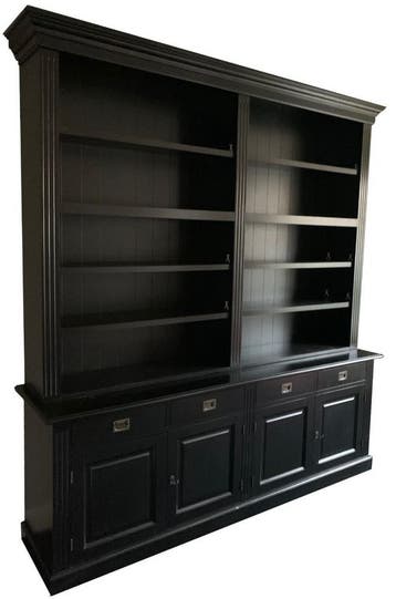 Boekenkast zwart – zwart 220 x 240cm, Ophalen of Verzenden, Nieuw
