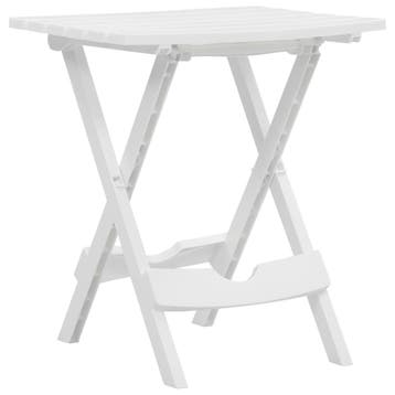 vidaXL Tuintafel inklapbaar 44,5x38,5x50 cm wit, Verzenden, Nieuw, Kunststof