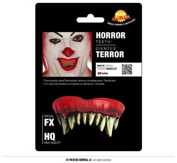 Killer clown tanden met thermoplastic, Verzenden, Nieuw, Feestartikel