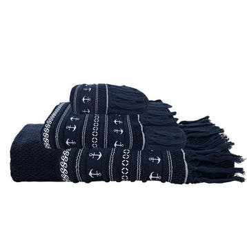 Maritieme Handdoeken set Santorini Anchor Navy 3 stuks, Ophalen of Verzenden, Nieuw