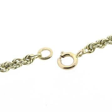 Gouden gedraaide schakelcollier (Ketting), Ophalen of Verzenden, Gebruikt, Goud, Goud