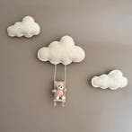 Lieve 3-delige wanddecoratieset met wolken en een beertje..., Ophalen of Verzenden, Nieuw